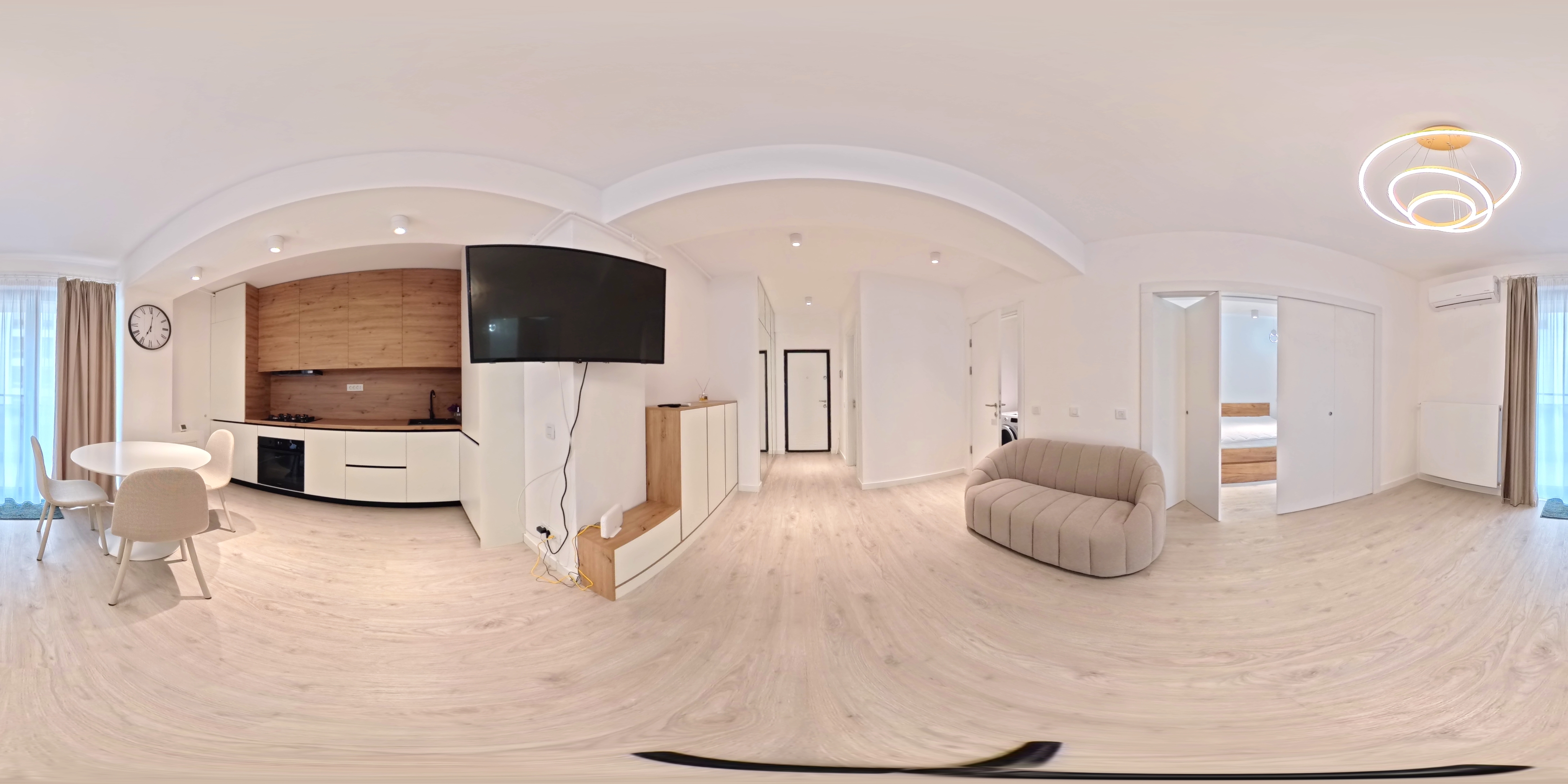 Studio dublu 2025, mobilat lux, loc de dormit separat Bucurestii Noi parcare inclusa